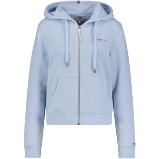 Tommy Hilfiger Damen Hoodie mit Reißverschluss Zipper, Blau (Breezy Blue), XXS