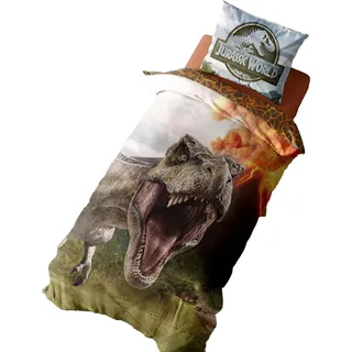 Jurassic World - Bettwäsche, wendbar TC161 (Einzelbett) (Bunt) - Bunt