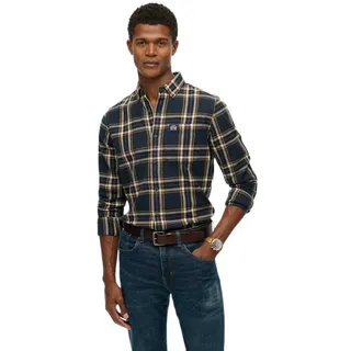 Superdry Langarmhemd Navy 3XL