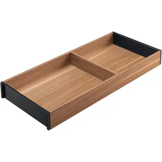 Blum AMBIA-LINE Schubladen-Organizer in hochwertigem Holzdekor | ideal für Küche, Bad & Kleiderschrank | modular einsetzbar und sicherer Halt dank Antirutsch-Füße | 42×20×5 cm| Tennesse Nuss