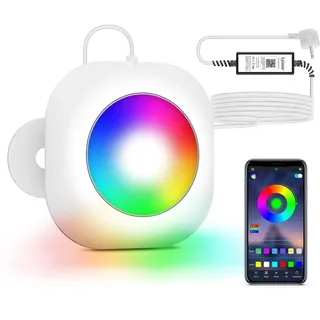 LyLmLe 20W LED Pool Lichter, 12V Smart Farbe Wechselnde Unterwasserleuchten mit APP-Steuerung, Dimmbar, Timer Zeitplan, IP68 Magnetic Pool Poolbeleuchtung mit 8m Kabel für Aufstellpools Einbaupools