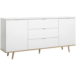 MID.YOU SIDEBOARD Weiß, Sonoma Eiche - 180x87x40 cm