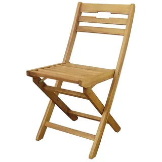 Galileo Casa Bali Klappstuhl, Metall, Stoff, Natürliches Holz