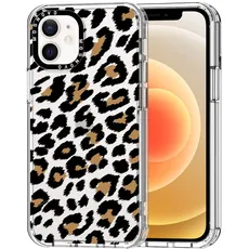 MOSNOVO für iPhone 12 Mini Hülle – Durchsichtige, schlanke, stoßfeste TPU+PC-Handyhülle, [6,6 Fuß Fallschutz/Anti-Abziehen] - Leopardenmuster