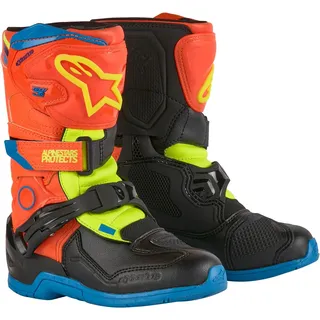 Alpinestars Tech 3s Offroad-stiefel - Orange / Blue / Yellow - EU 32