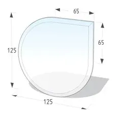 Lienbacher Funkenschutzplatte Glasbodenplatte Tropfenform 6mm Stärke