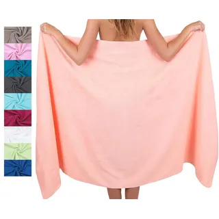 Betz Badetuch XXL 100x200 cm 100% Baumwolle – Weiches Frottee Saunatuch & Strandtuch – Pflegeleicht & saugstark – Palermo Serie – Farbe Apricot