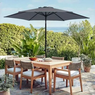 Sonnenschirm - Stockschirm - Balkonschirm - Schirm mit flexibler Stange - Strandschirm - Durchmesser: 270 cm