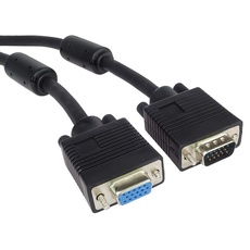 PremiumCord VGA Verlängerungskabel 20 m, M/F, HQ (Koax), SVGA Video Monitor Coaxial Kabel für FULL HD 1080p, DDC2, schwarz, kpvc20