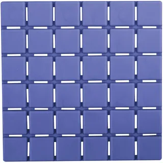 MSV – 5er-Set rutschfeste Dusch- oder Badematten – Quadro-Gummi – 13 x 13 cm – Dunkelblau – Sicherheit und Komfort – Einfache Installation und Reinigung