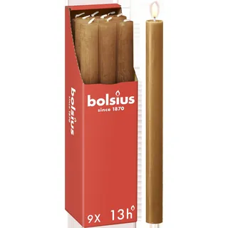 Bolsius Rustik Stabkerzen 27 x 2,3 cm bronze 9 St.
