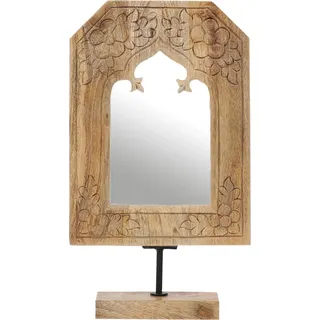 Boho Deko Schminkspiegel Standspiegel aus Holz Akaash -2-