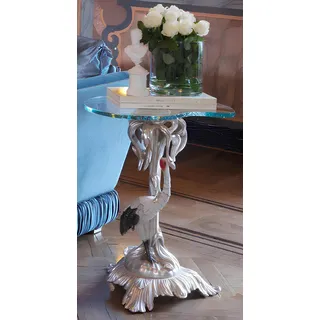 Luxus Couchtisch Holz Möbel Klassische Tische Barock Rokoko Tisch Beistelltisch - Weiß