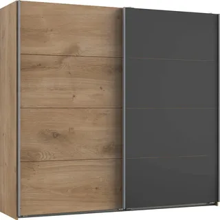WIMEX Schwebetürenschrank Valencia 225 x 210 x 65 cm Beige/Grau