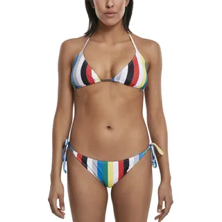 Urban Classics Damen Ladies Stripe Bikini TB2795, color:multicolor, size:S - Bunt