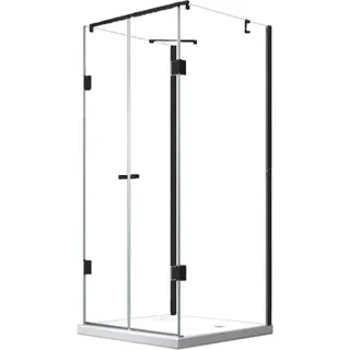 Glaswerk Westfalen- Emma 100x100x100cm U Duschkabine SW - Transparent, Silber, Schwarz, Gold, Weiß