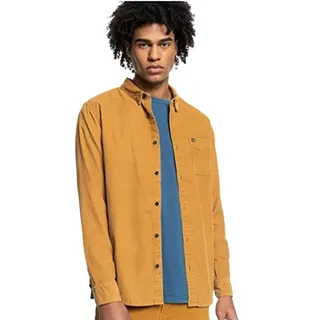 Quiksilver Kord Hemd Smoke Trail gelb - L