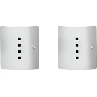 Burg Wächter Schlüsselbox mit 10 Haken und magnetischem Verschluss, Schlüsselkasten Quad 6204/10 NI, Edelstahl/Stahlblech, Silber/Schwarz, Grau, 1 - Pack (Packung mit 2)