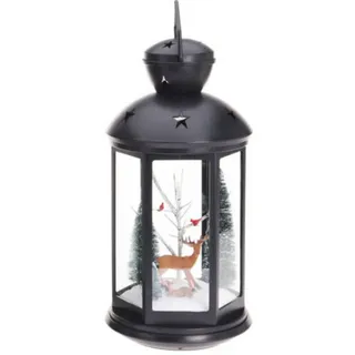 Home Styling Collection Laterne 43 cm , Schwarz , Kunststoff , 21.5x43x21.5 cm , Dekoration, Laternen & Windlichter, Windlichter