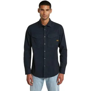 G-STAR Men's Dakota Slim Shirt, Size: XXL, Color Blue