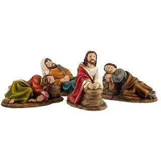 DRW Darstellung des Gebets im Garten aus Harz, handbemalt, 6,5 cm