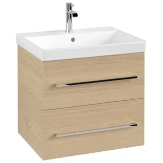 Villeroy & Boch Avento Waschtischunterschrank, 2 Auszüge, 580x514x484mm, Griff chrom Glanz, A88900VJ, Farbe: Nordic Oak