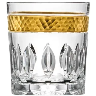 ARNSTADT KRISTALL Whiskyglas Bloom Gold (9 cm) Kristallglas mundgeblasen · handgeschliffen · Handmade in Germany · inkl. 24 Karat Goldrand
