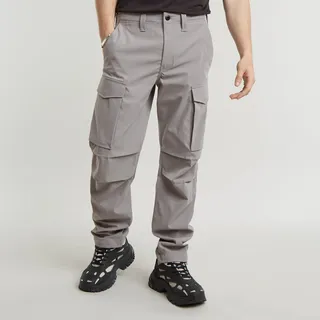 Cargohose G-STAR "Core Regular Cargo", Herren, Gr. 30, Länge 34, grau (sharkskin), Web, Obermaterial: 65% Polyester, 35% Elastomultiester, straight fit lang, Hosen Cargohose