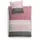 Estrella Gestreift Rosa 135 x 200 cm + 80 x 80 cm