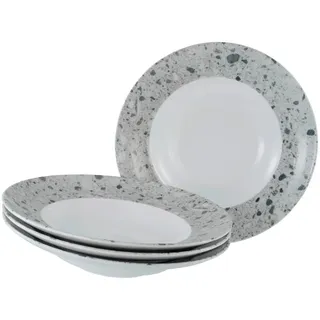 CreaTable Pastateller 27 cm Grau/Weiß 4er Set