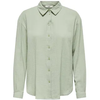 JDY Damen Musselin-Bluse JDYTheis Langarm 15271018 Desert Sage M