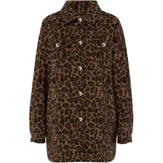 Pieces Saga Hemdjacke Schwarz/Leopard 34