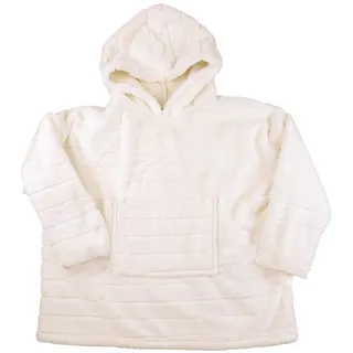 HOME DECO FACTORY, TX9460, White Faux Fur Plaid Sweatshirt, Exceptional Comfort, Modern Design, Versatile for Sofa or Bed, Easy to Maintain, 85 x 118 cm, White