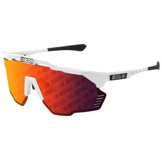 SCICON Aeroshade Kunen Sonnenbrille - Gloss White - Multimirror Red/CAT 3