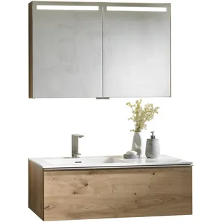 Voglauer Badezimmer , Eichefarben , Holz , Eiche , furniert , 1 Schubladen , 96.4 cm , Goldenes M, Made in Austria , hängend, individuell planbar, Typenvielfalt , Badezimmer, Badmöbelsets & Badmöbelserien, Badmöbel-Sets