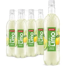 Die Limo von granini Limette-Zitrone (6x 1l), natürlich erfrischend, mit Geschmack aus echten Früchten, ohne Süßungsmittel und Konservierungsstoffe, vegan