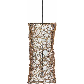 Pendelleuchte SKOV 21645 Ø20CM Rattan, Stoffschirm