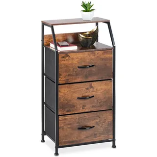 Relaxdays Standregal 45 x 92 x 30 cm Braun/Schwarz