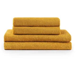 Blumtal 4-tlg. Badetuchset 70 x 140 cm gelb