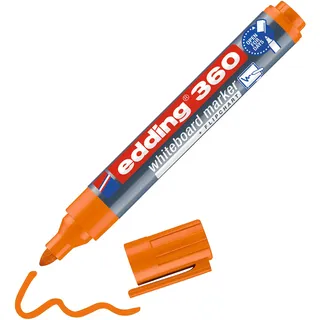 edding 360 Whiteboardmarker - orange - 1 Whiteboard Stift - Rundspitze 1,5-3 mm - Boardmarker abwischbar - für Whiteboard, Flipchart, Magnettafel, Pinnwand, Memoboard - Sketchnotes