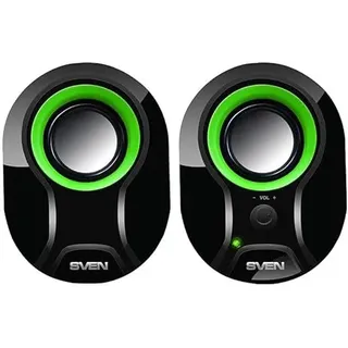 Speakers SVEN 290, 5W USB (black-green)