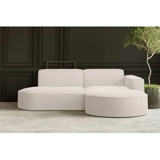 Kaiser Möbel Ecksofa, Sofa L form, Couch L form MODENA L STUDIO stoff Neve Ecru Rechts