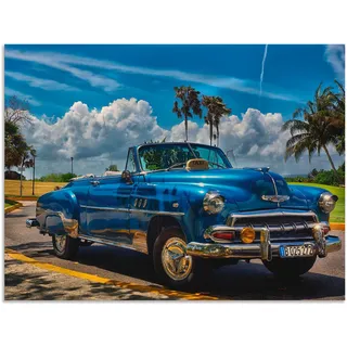 Artland Wandbild »Havanna Flair« Auto 1 Stk. tlg. als Alubild, Outdoorbild, Leinwandbild, Poster, Wandaufkleber, blau