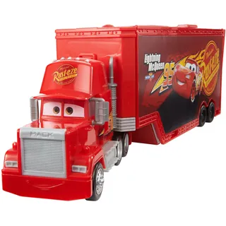 Mattel Disney Pixar Cars Transforming Mack Spielset, 2-in-1 Spielzeugtruck und Tuning-Station mit Starter, Hebebühne und mehr, vom Film inspiriert, Autorenn Spielzeug für Kinder ab 4 Jahren