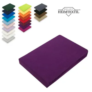 EXKLUSIV HEIMTEXTIL Spannbettlaken Jersey-Baumwolle 120 x 200 cm lila