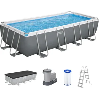 Bestway Steel Pro MAX Frame Pool Komplett-Set, 549 x 274 x 122 cm, 14.812 Liter, Robustes TriTech-Material, Filterpumpe 5.678 l/h, Sicherheitsleiter, Abdeckplane, Einfacher Aufbau, Korrosionsschutz