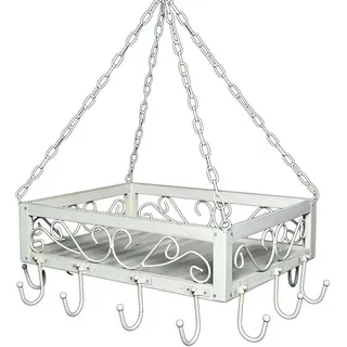 Ambiente Haus Ambiente Topfhänger Romance aus Holz/Eisen/Weiß | Gr.: onesize