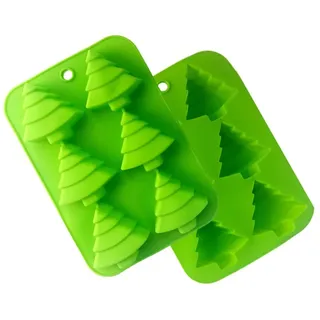 FantasyDay 2 Stück Weihnachten Silikon Backformen, Antihaftbeschichtet Silikon Kuchenform Muffinbackformen Brotbackform Backform Kasten für Muffins Kuchen Pudding Torte - Hochwertige Silikonbackform