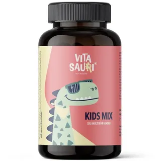 Vitasauri Kids Mix Vitamine für Kinder - Dino Fruchtgummis mit Vitaminen & Mineralien - zuckerfrei & lecker - hohe Bioverfügbarkeit - 60 Stück für 60 bzw 30 Tage