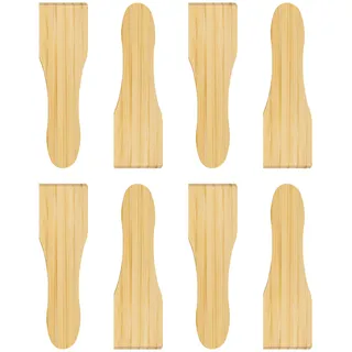 Kosmosta Bambus-Raclette-Spatel, glatte Mini-Schaber aus Naturholz, kratzfrei für Käsepfannen, sicher für Antihaft-Pfannen, Raclette-Grills, Fondue & kleine Kochgeschirre (8er-Pack)